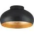 Mogano2 Round Ceiling Light - Black and Gold, Metal