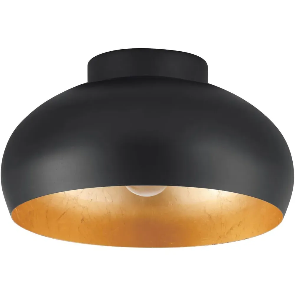 Mogano2 Round Ceiling Light - Black and Gold, Metal