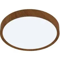 Musurita Flush Fitting LED Ceiling Light - Brown, Wood Effect