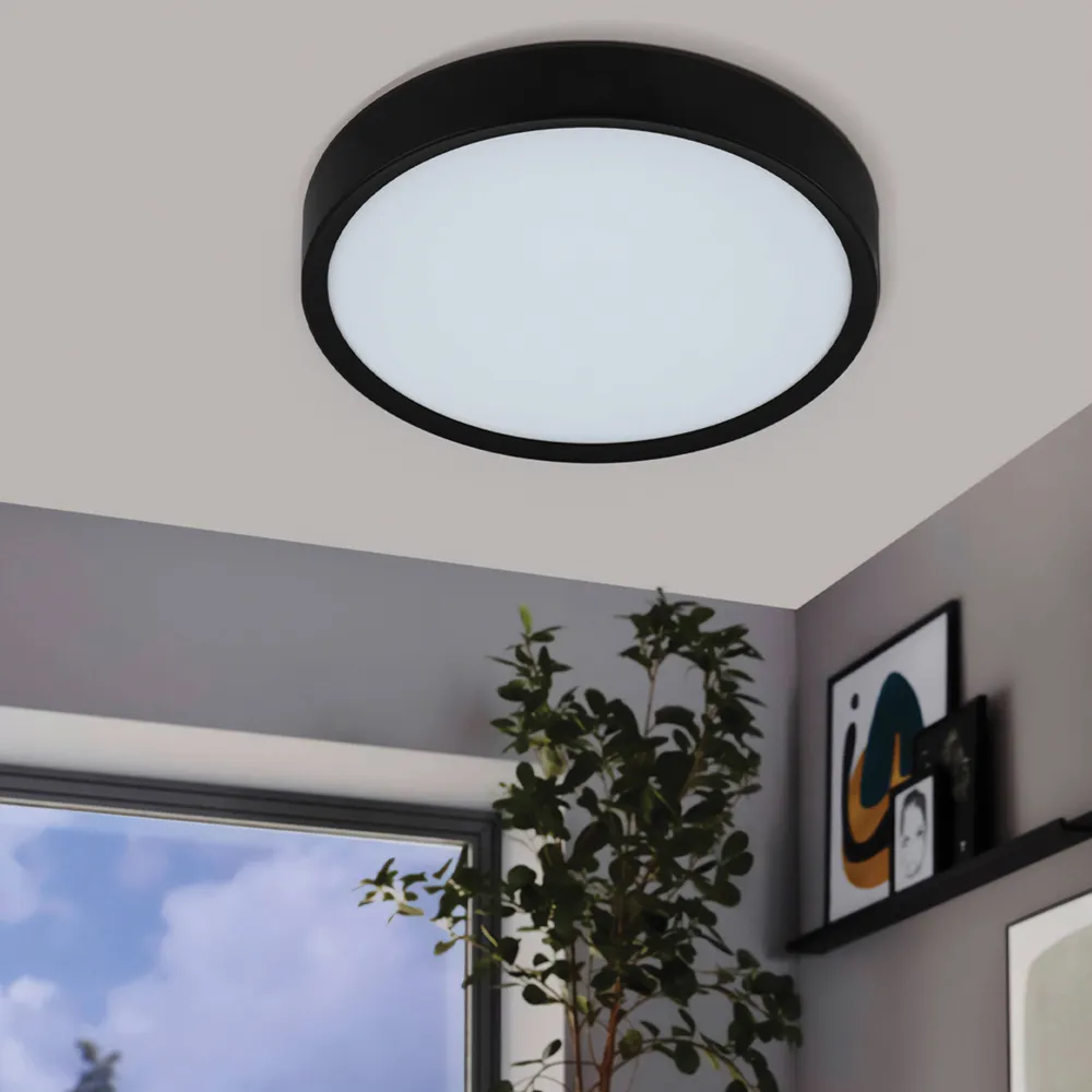 Musurita LED Ceiling Light - Black, Plastic
