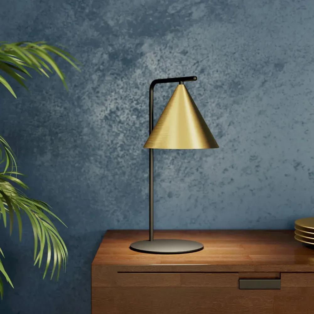 Narices Table Lamp - Black, Brass