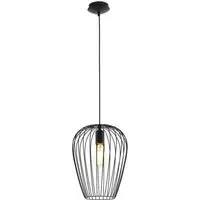 Newton Caged Shade Pendant Light - Black