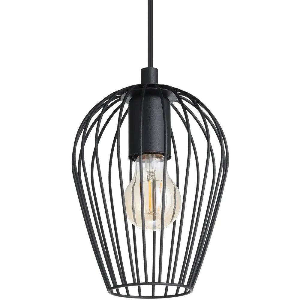 Newtown 3 LED Metal Pendant Light - Black