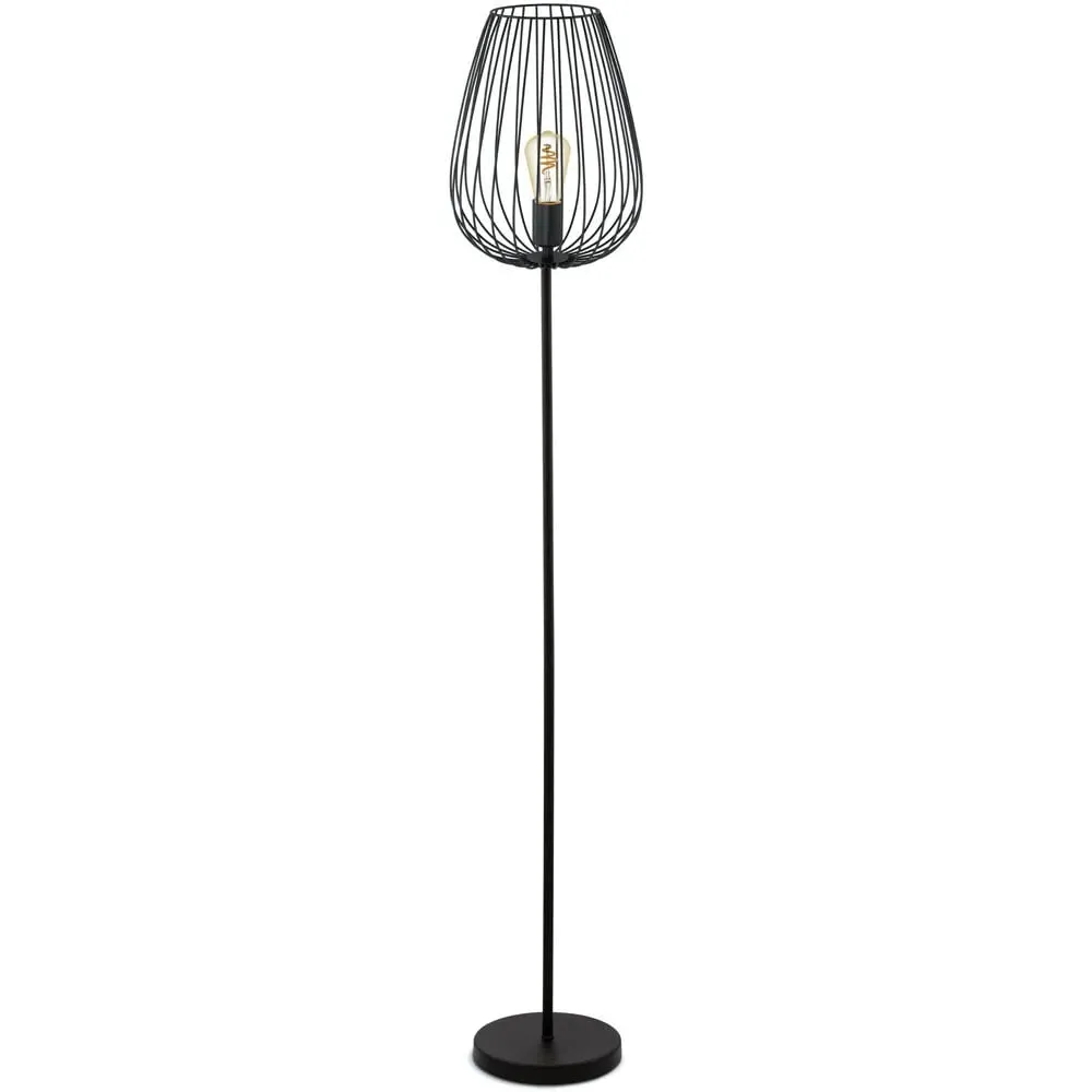 Newtown Caged Floor Lamp - Black