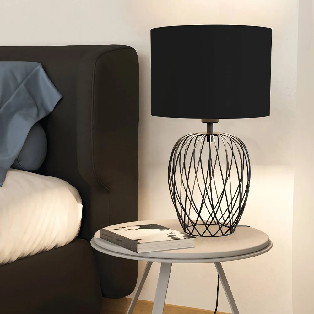 Nimlet Table Lamp - Black, Metal and Fabric