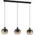 Oilella 3-Light Glass Pendant Light - Black, Steel