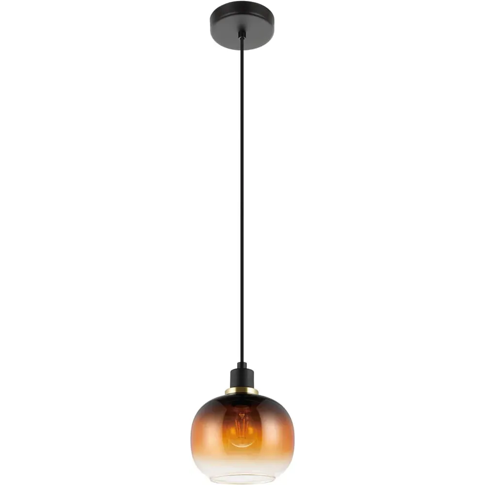 Oilella Gradient Pendant Light - Black, Steel