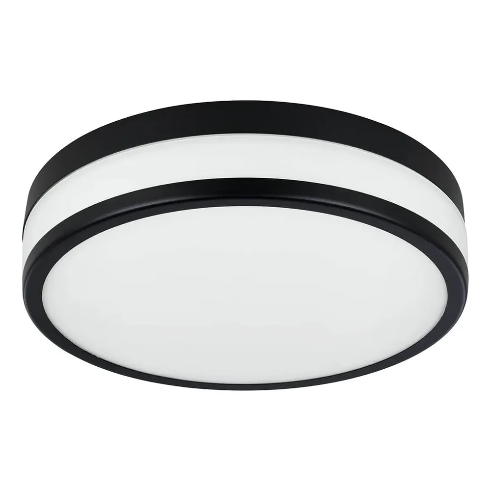 Palermo Round LED Ceiling Light with IP44 Rating - Black, White
