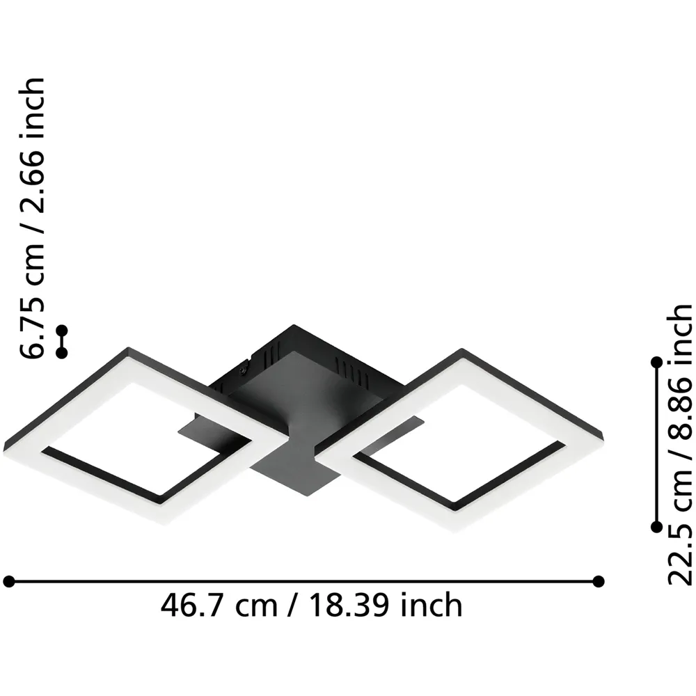 Paranday-Z Smart Control Ceiling Light 47cm - Black, Steel