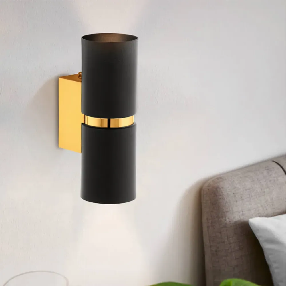Passa 2L LED Wall Light - Black, Gold