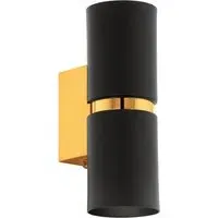 Passa 2L LED Wall Light - Black, Gold