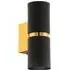 Passa 2L LED Wall Light - Black, Gold