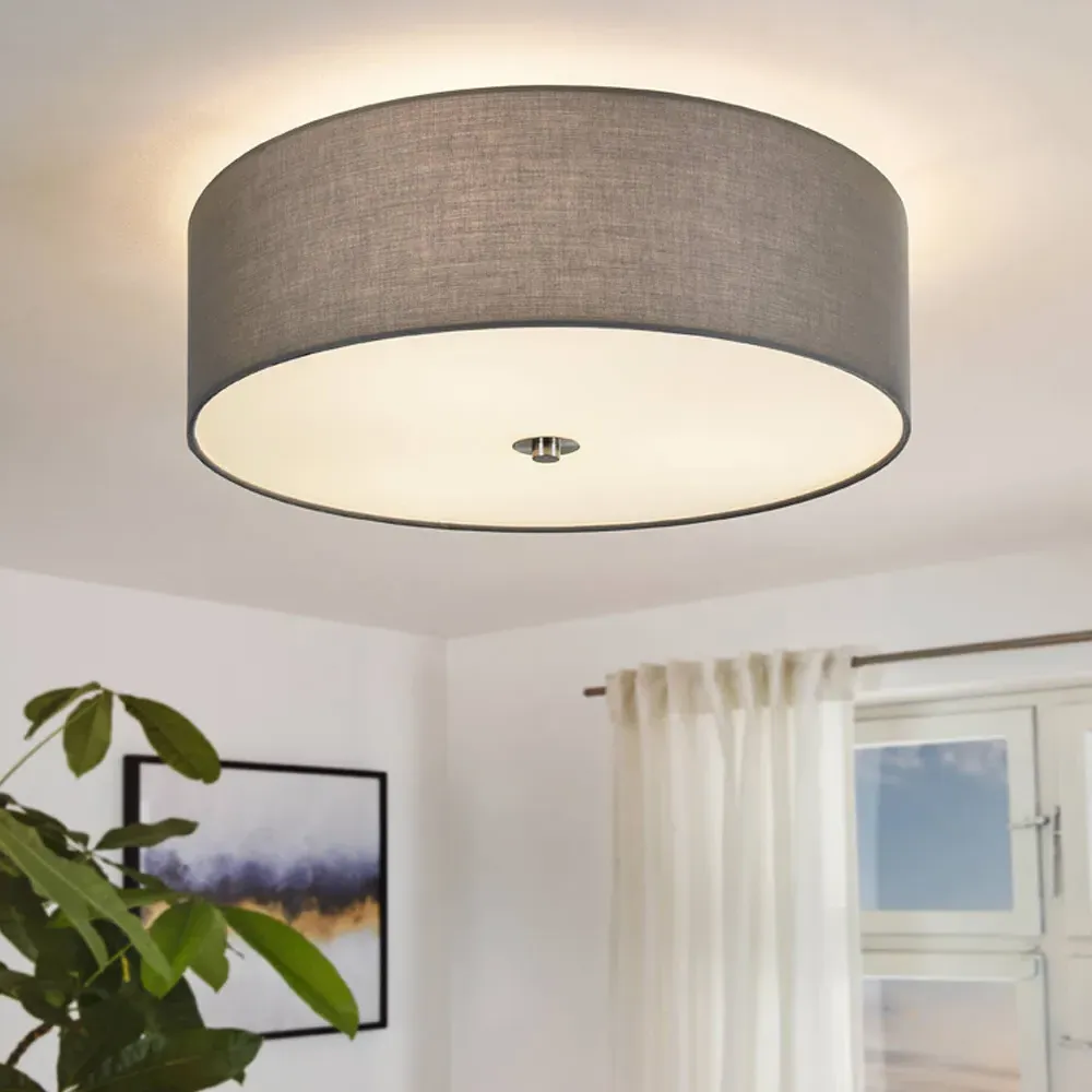 Pasteri 3 Light Flush Ceiling Light - Grey