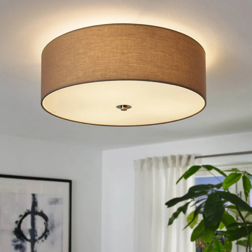 Pasteri 3 Light Flush Ceiling Light - Taupe