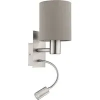 Pasteri Adjustable Reading Light - Taupe, Steel