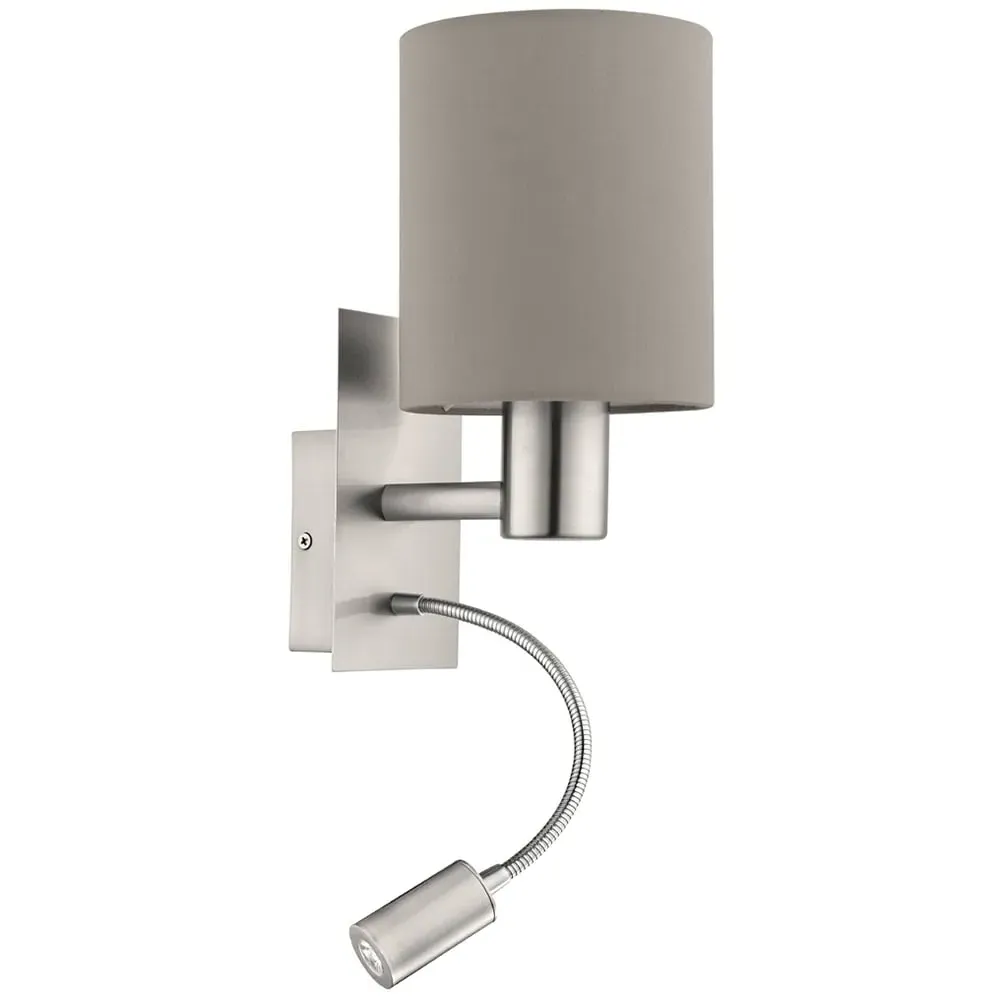 Pasteri Adjustable Reading Light - Taupe, Steel
