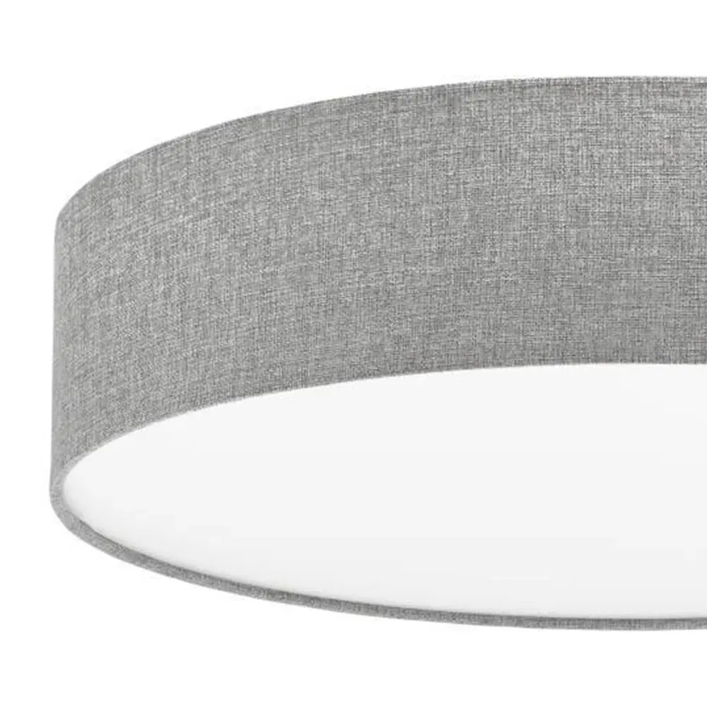 Pasteri Round Ceiling Light - Grey, Linen