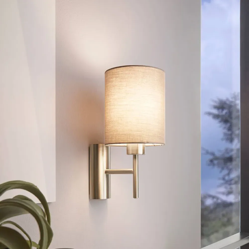 Pasteri Wall Light with Switch - Taupe, Steel