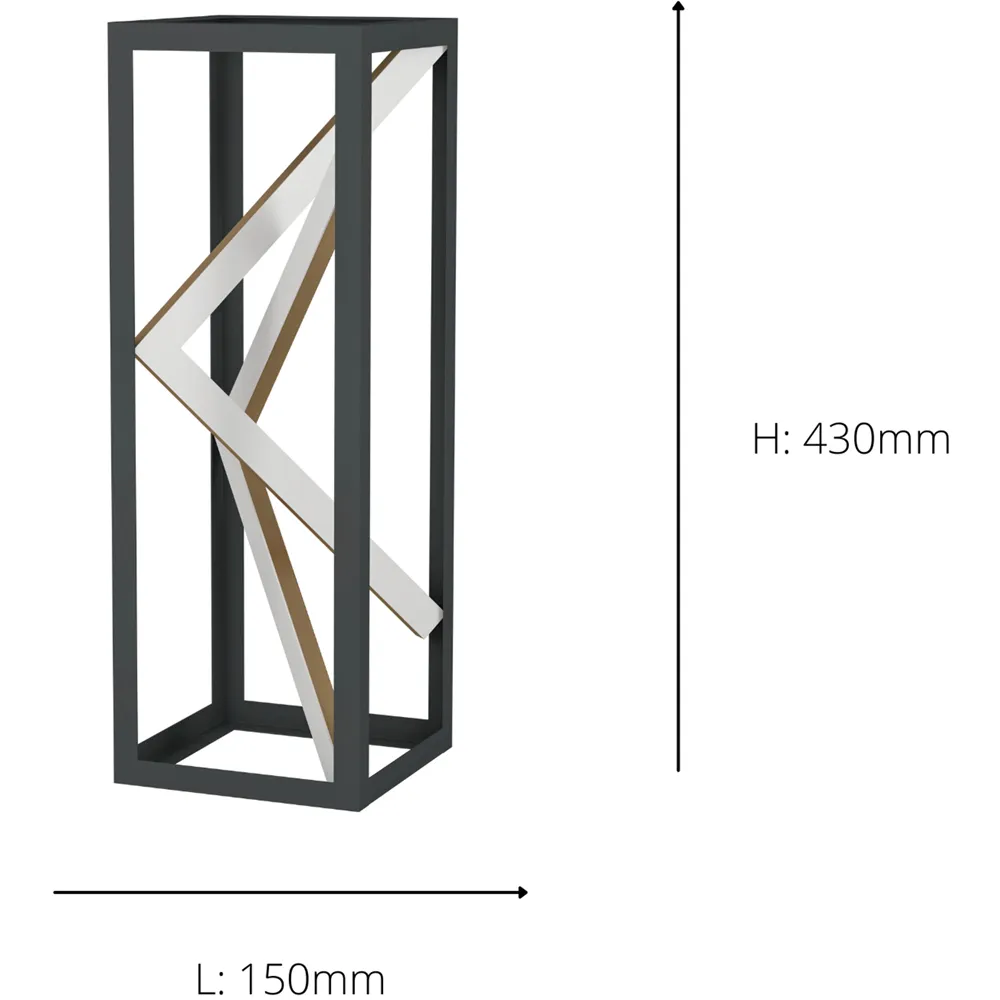 Penela LED Table Lamp with Remote - Black, Aluminium