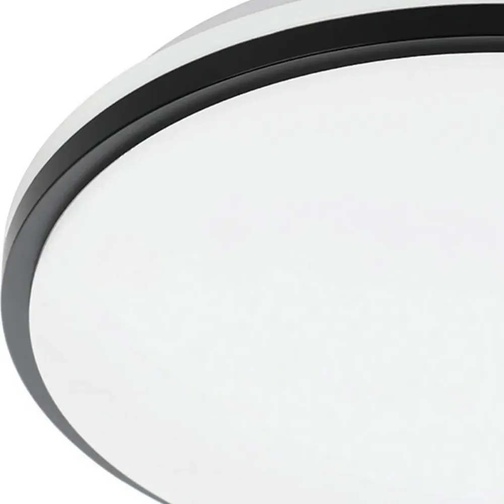 Pinetto Round Flush Ceiling Light - White, Plastic