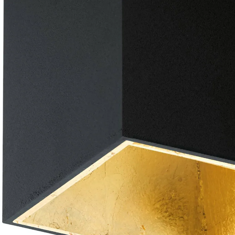 Polasso Cuboid LED Ceiling Light - Black, Aluminium