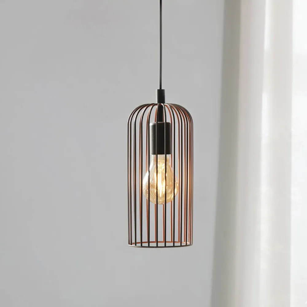 Roccamena Wire Pendant Light - Black, Copper