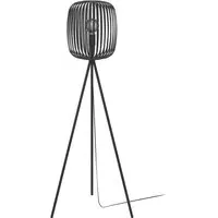 Romazzina Tripod Floor Lamp with Caged Shade - Black