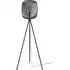 Romazzina Tripod Floor Lamp with Caged Shade - Black