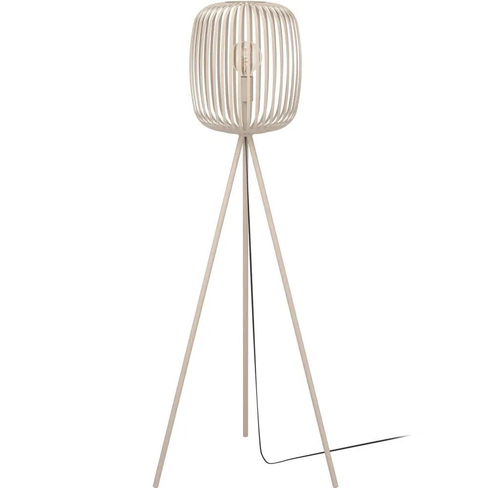 Romazzina Tripod Floor Lamp with Caged Shade - Sandy