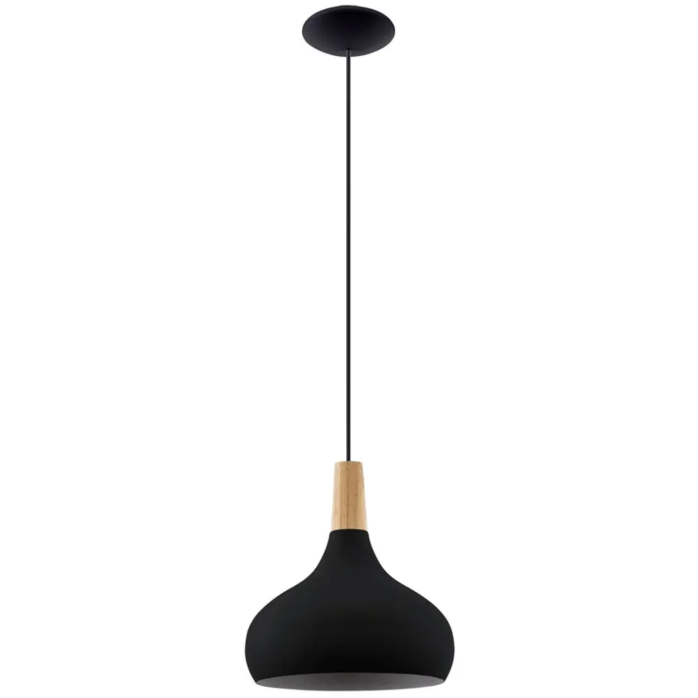 Sabinar 28cm Pendant Light - Black, Metal