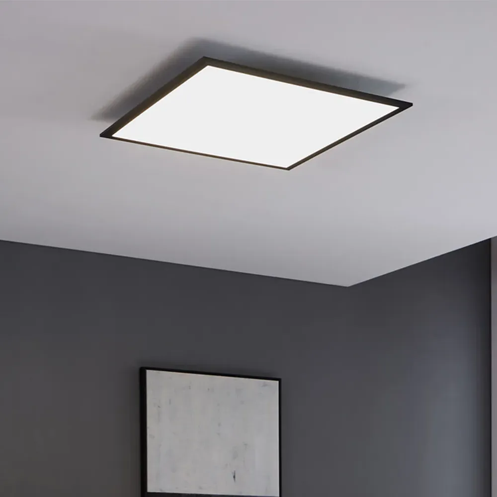 Salobrena Square LED Ceiling Light - Black, Metal