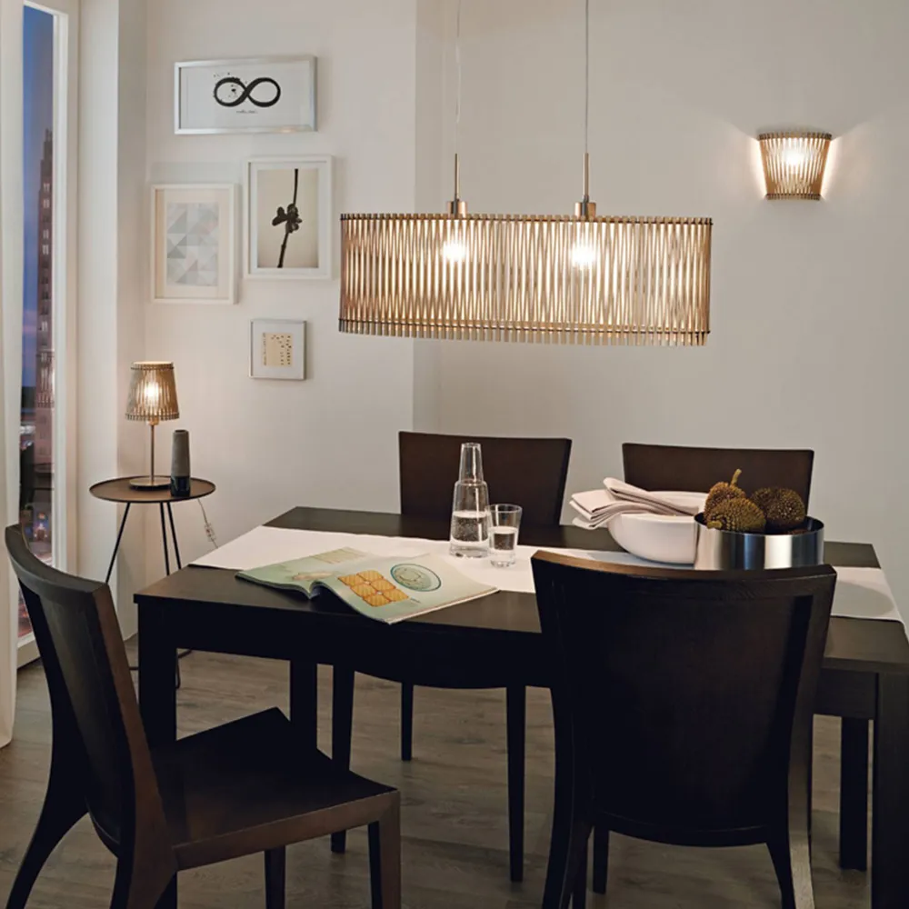 Sendero Oval Pendant Light - Wood