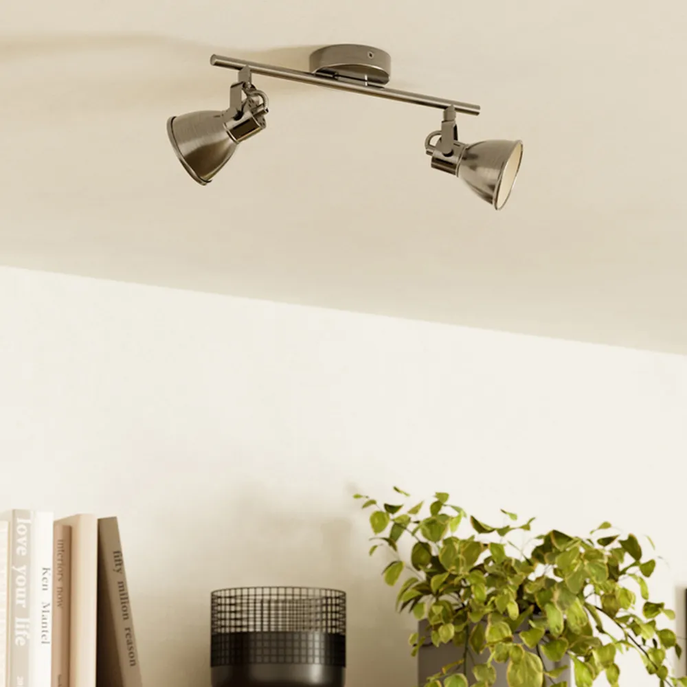 Seras Circular Ceiling Light - Antique Nickel, Metal