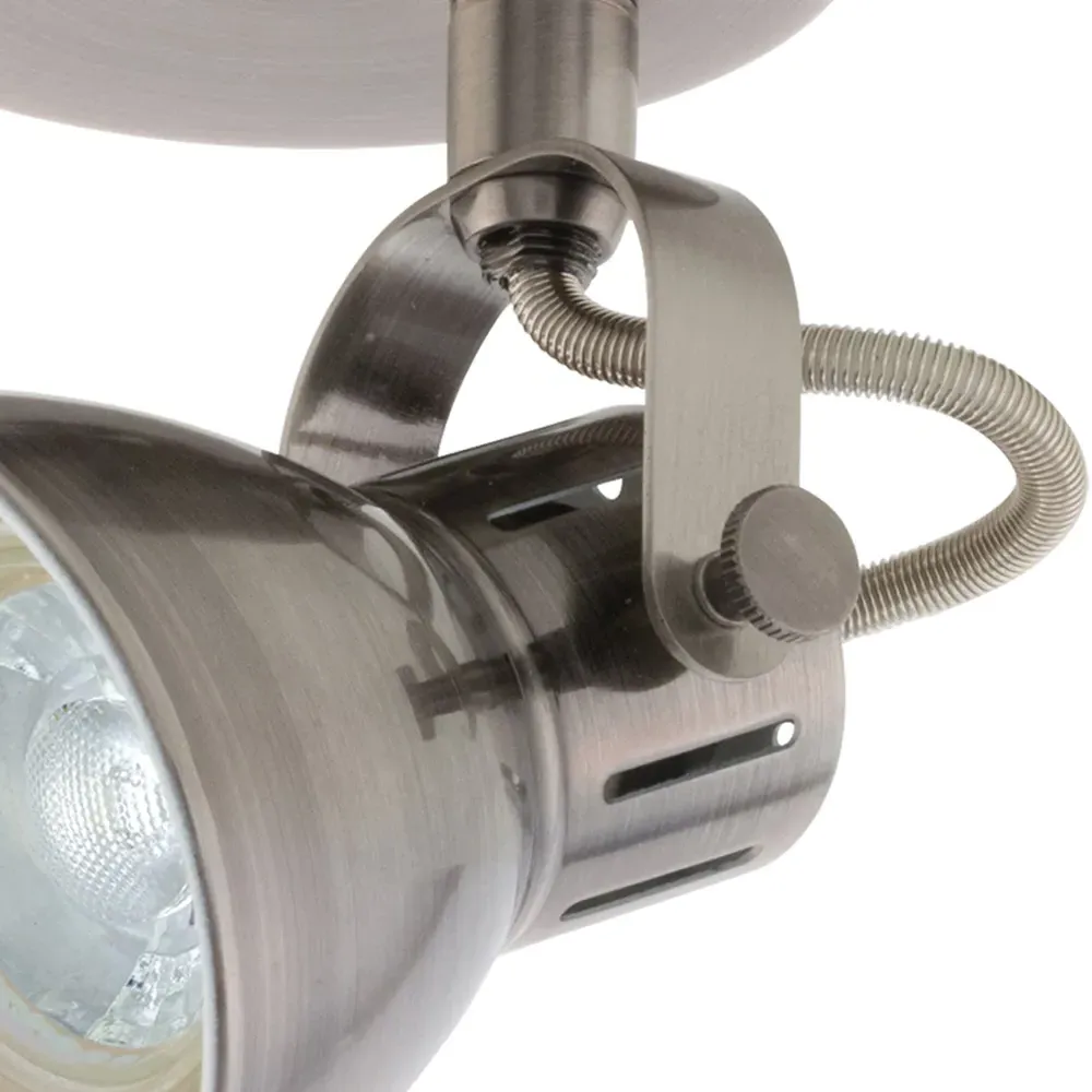 Seras Circular Spotlight - Antique Nickel, Metal