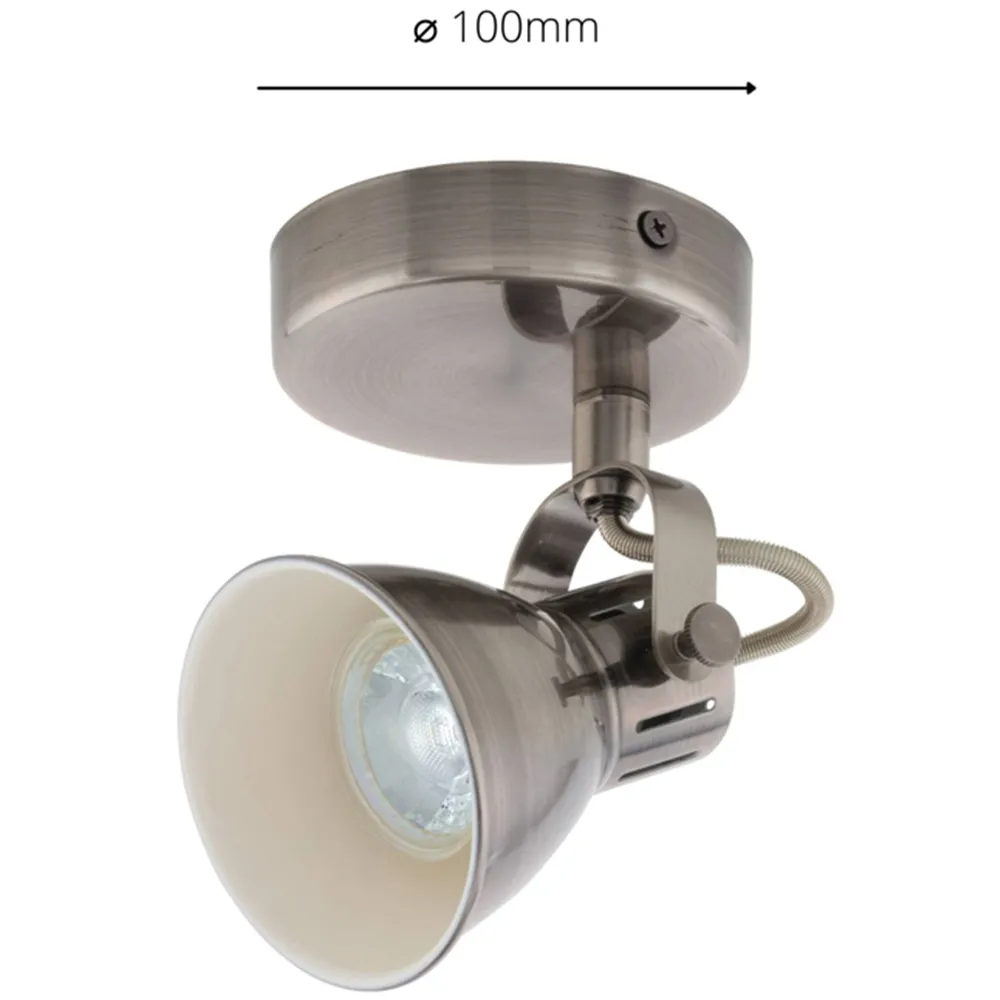 Seras Circular Spotlight - Antique Nickel, Metal