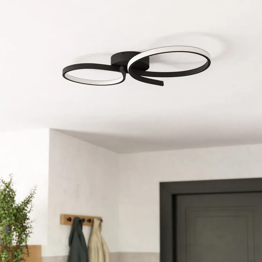 Serpins Ceiling Light - Black, Aluminium