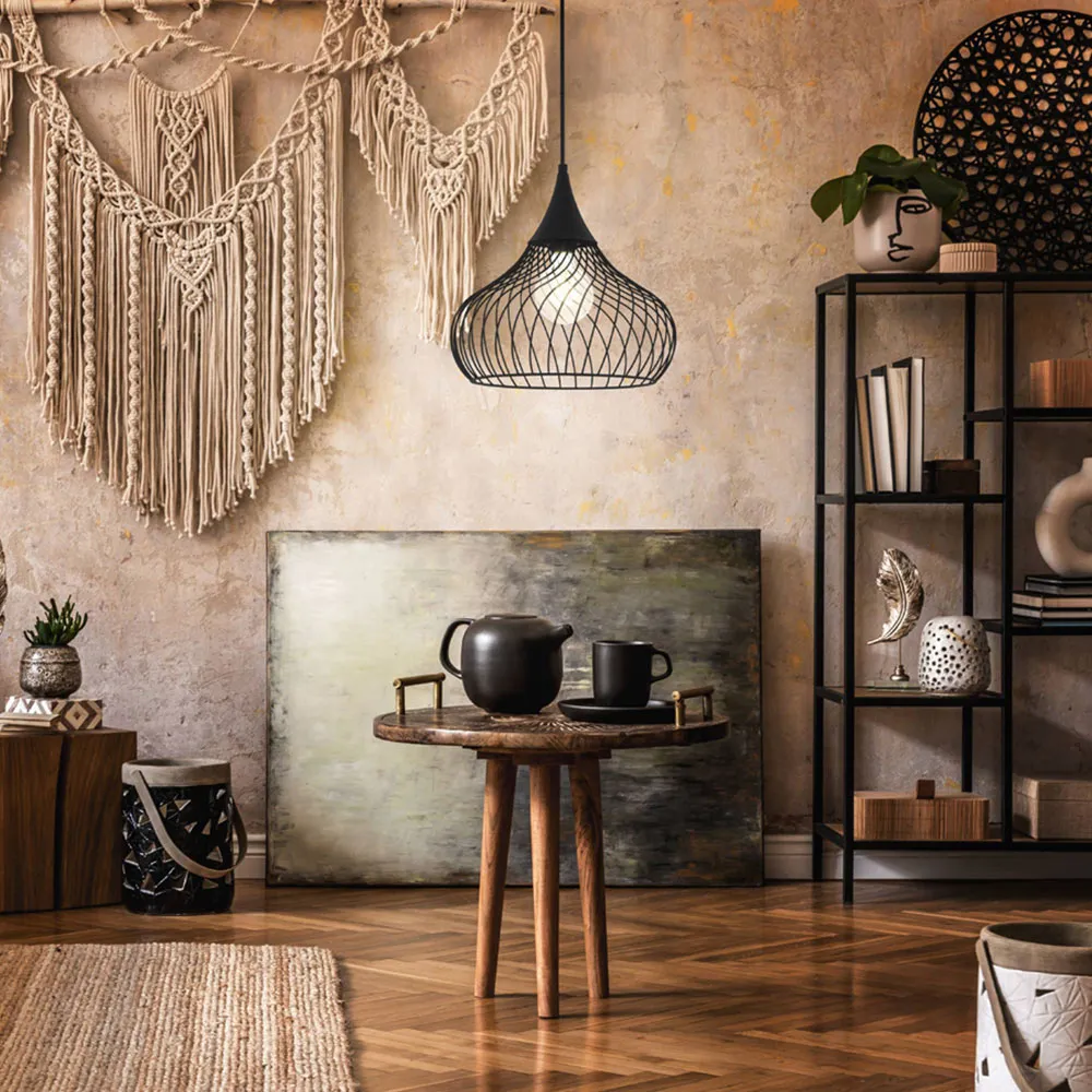 Staverton Teardrop Pendant Light - Black