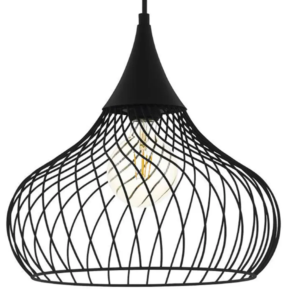 Staverton Teardrop Pendant Light - Black