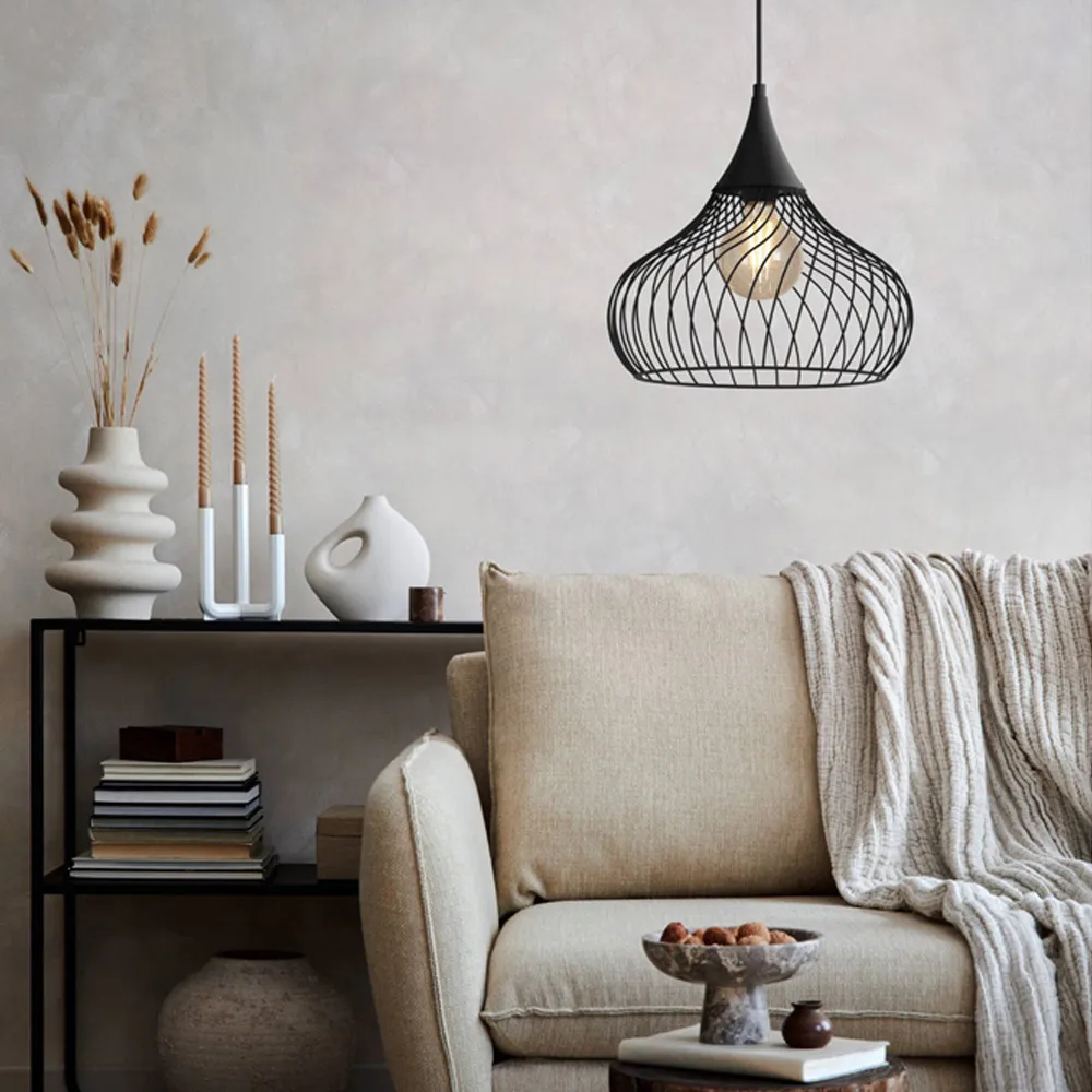 Staverton Teardrop Pendant Light - Black