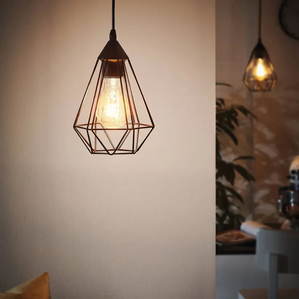Tarbes Geo Pendant Light - Black, Steel