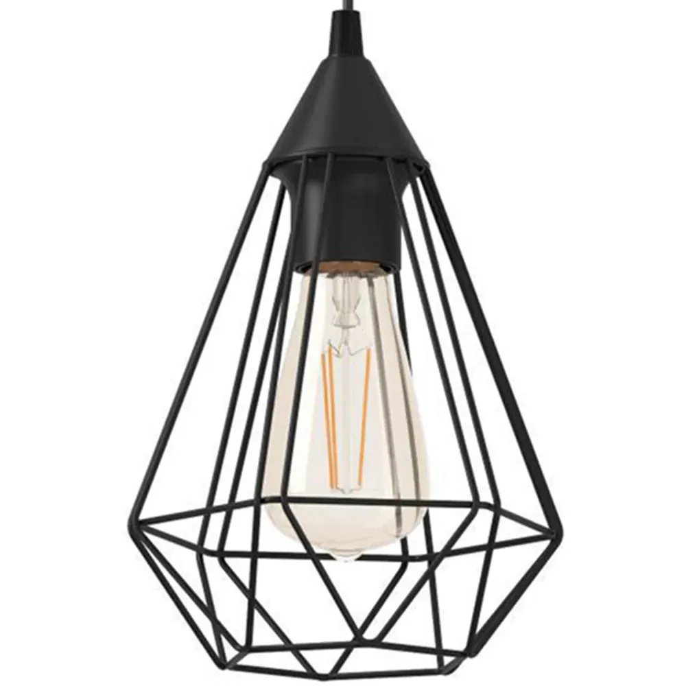 Tarbes Geo Pendant Light - Black, Steel