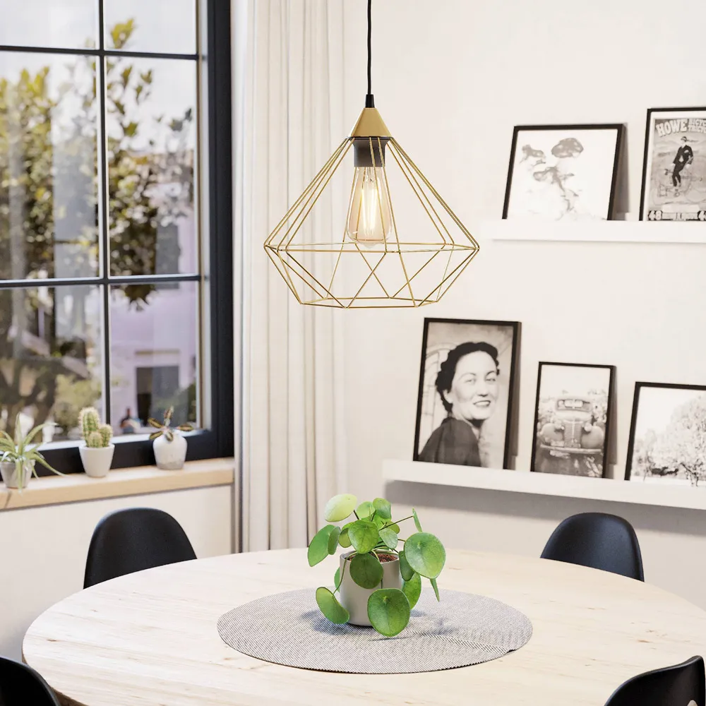 Tarbes Single Pendant Light - Brushed Brass