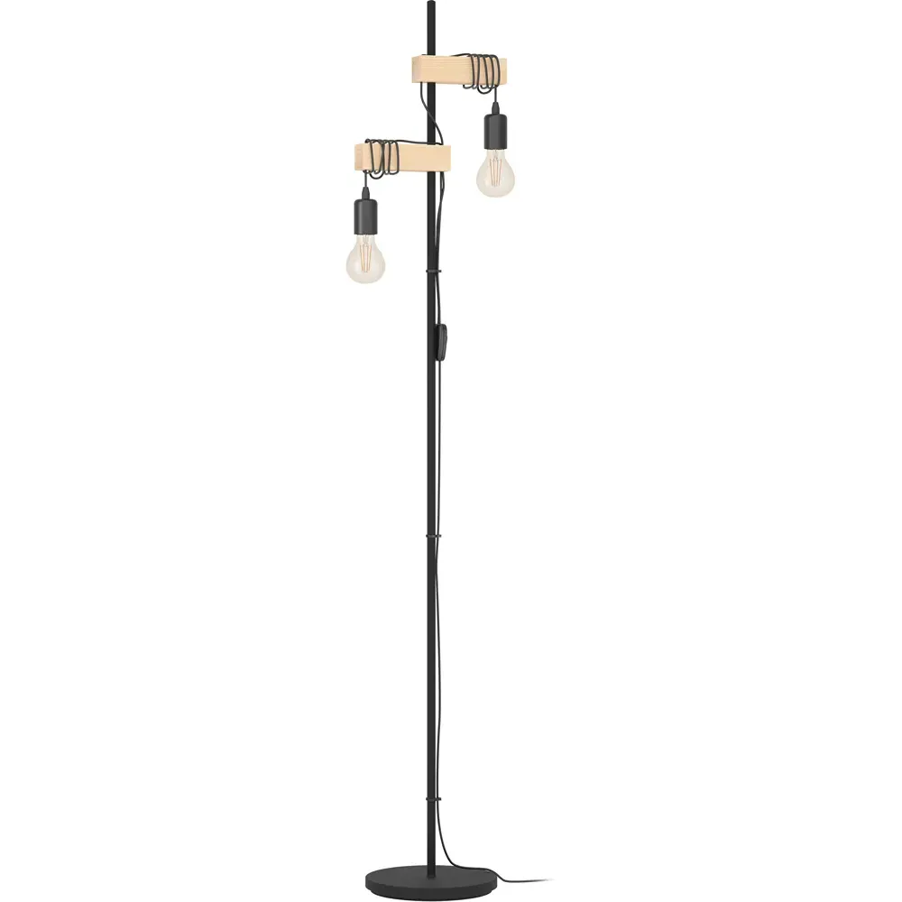 Townshend 2-Light Floor Lamp - Black, Steel image