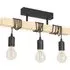 Townshend 3 Light Pendant - Black, Metal and Wood