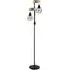 Townshend 5 2 Light Floor Lamp - Black, Metal and Wood