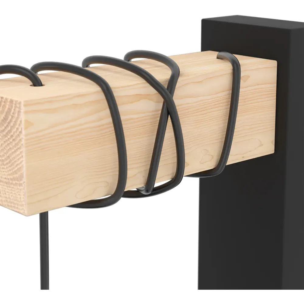 Townshend 5 Wood Wall Light - Black