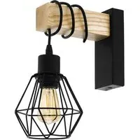 Townshend 5 Wood Wall Light - Black