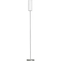 Troy 3 Floor Lamp - White, Nickel