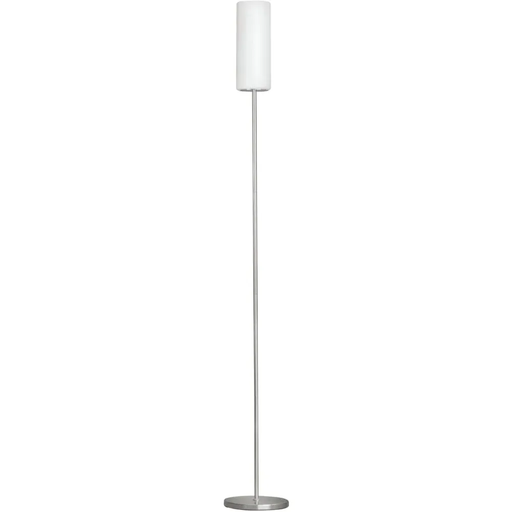 Troy 3 Floor Lamp - White, Nickel image