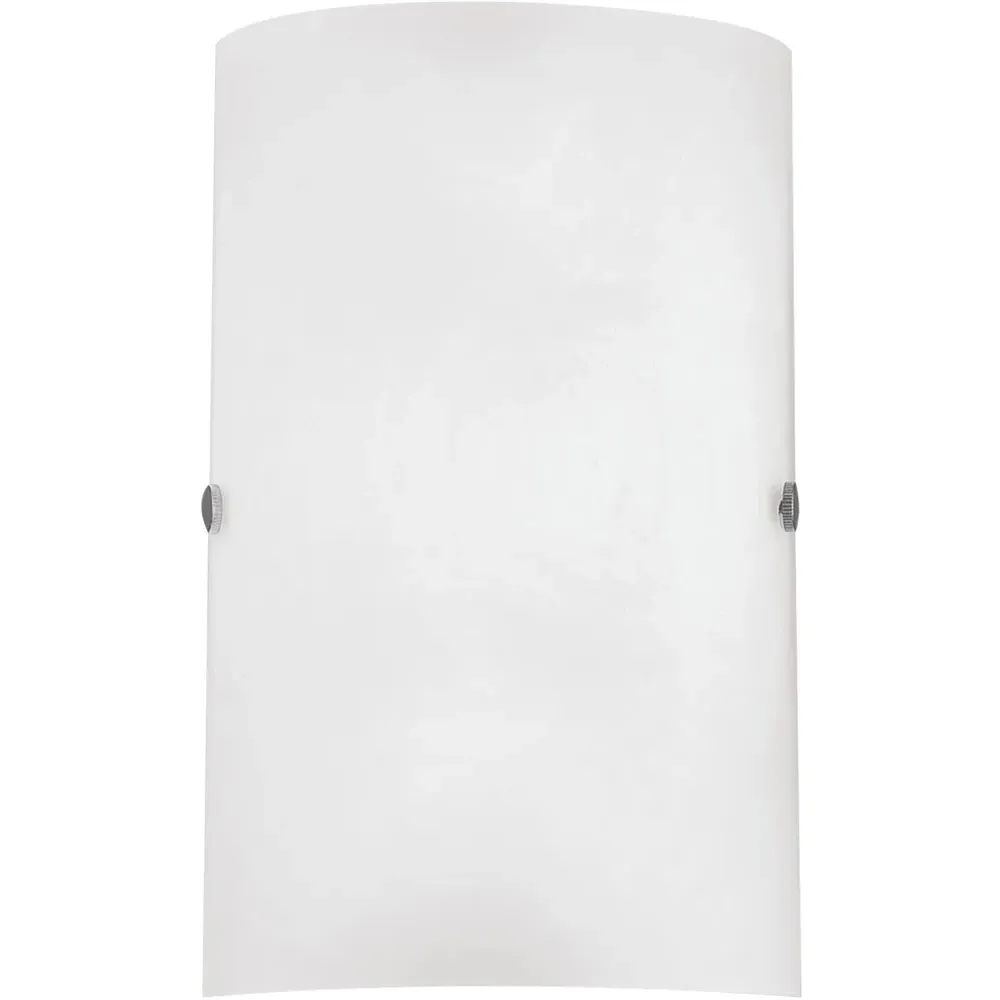 Troy 3 Wall Light - Silver, Satin Glass image